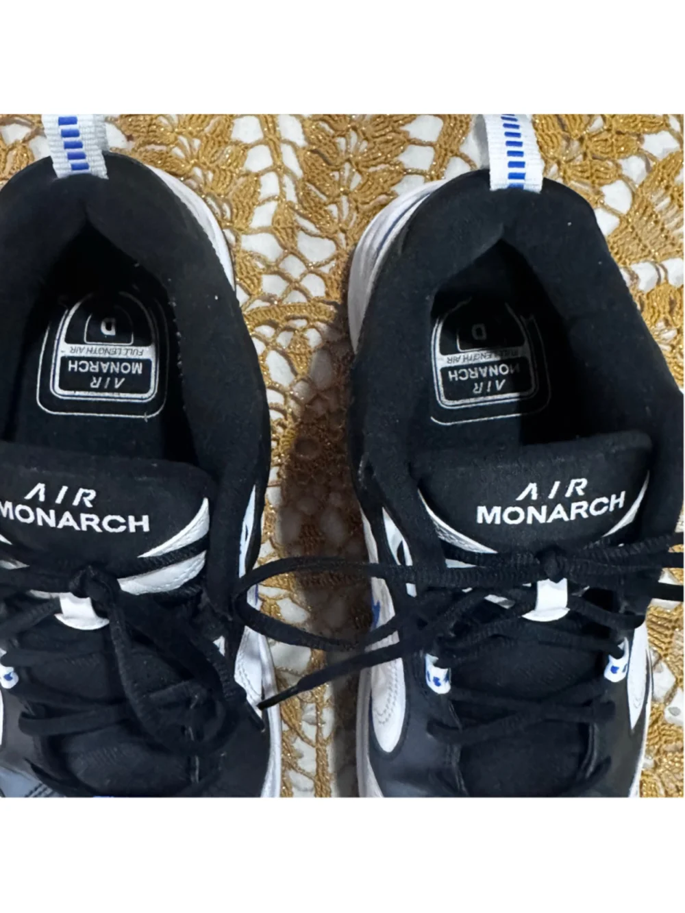 Nike Air Monarch Sneakers Black and White